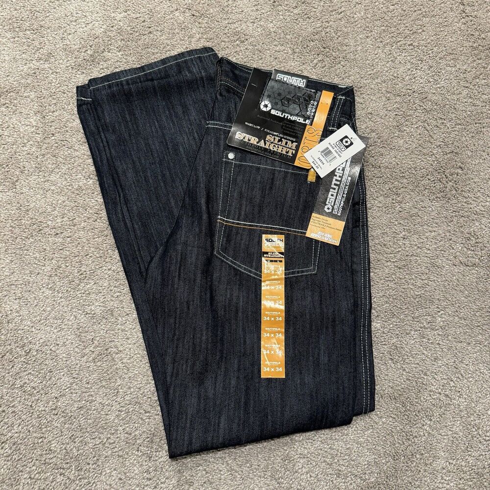 Copied - Vintage Y2K Southpole Indigo Denim Slim Straight Jeans Size 34x34
